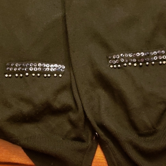 Kerisma Cashmere Blend Black Beaded Cardigan L - Picture 7 of 8